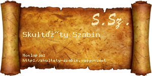 Skultéty Szabin névjegykártya